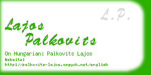 lajos palkovits business card